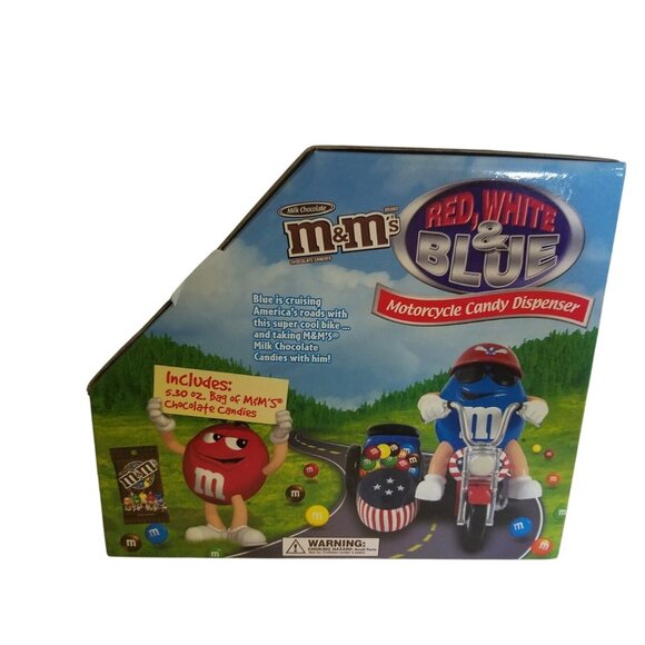 M&Ms Red White & Blue Motorcycle Candy Dispenser Collectible - Picture 3 of 3